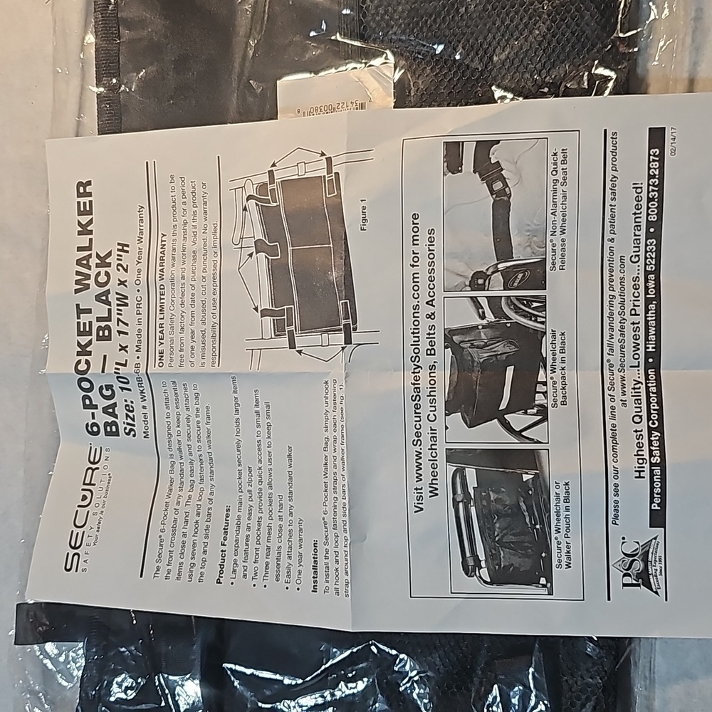 6 Pocket Walker Wheel Chair Accessories Bag NWT